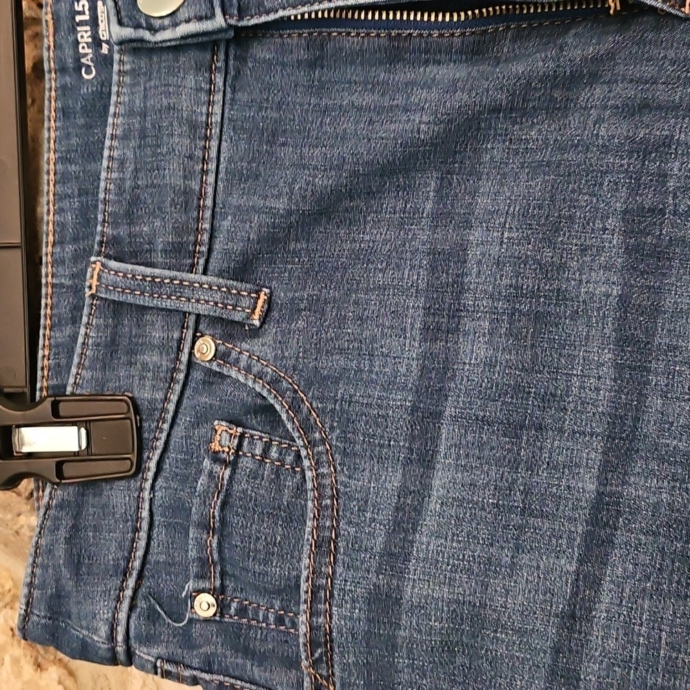 Chico's Dark Blue Wide Leg Jeans - Picture 2 of 6